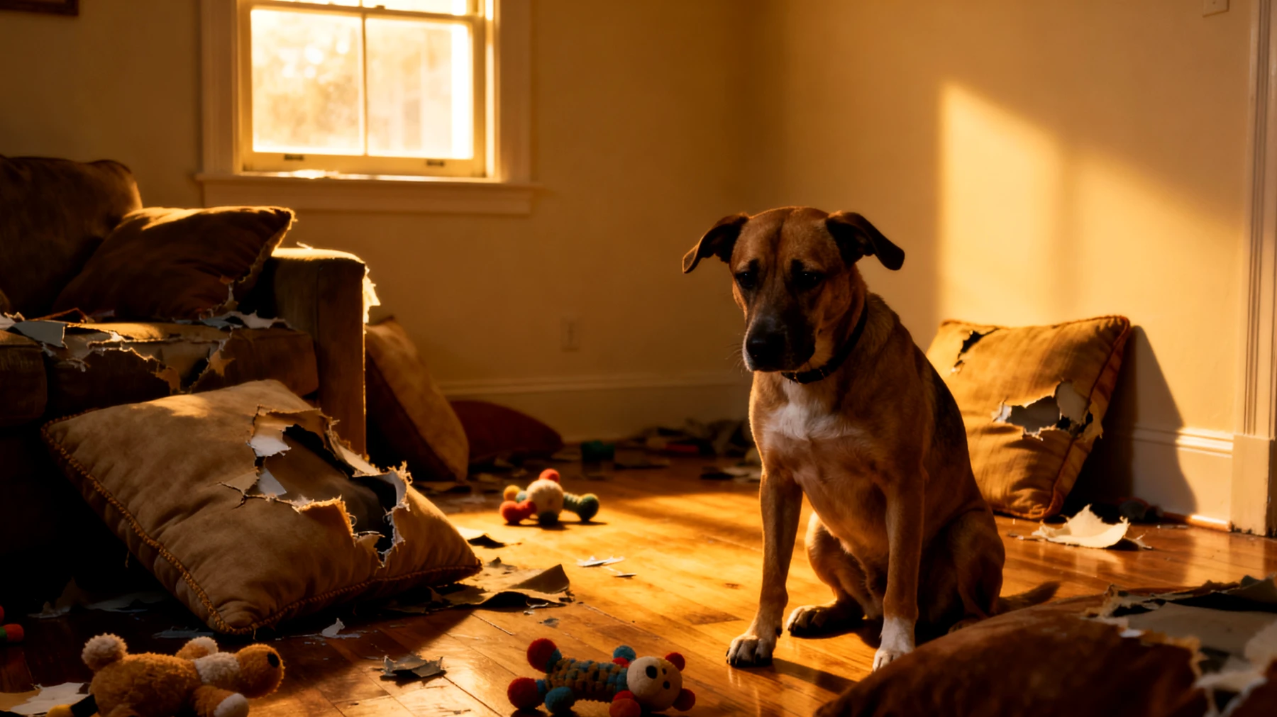 Hunde zeigen oft Stress und Verhaltensprobleme, wenn sie nicht ausreichend mentale und körperliche Stimulation erhalten, was zu Unruhe, Langeweile und destruktivem Verhalten führen kann"
